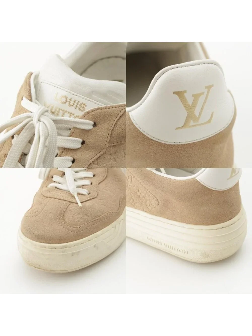 Louis Vuitton Groovy Suede Sneakers Beige